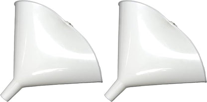 Chef Craft Select Plastic Folding Funnel, 5 inch Diameter 12 Ounce Capacity, White (Pack of 2)