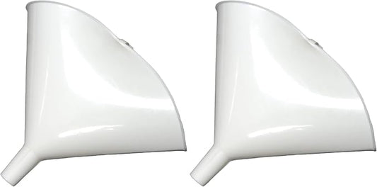 Chef Craft Select Plastic Folding Funnel, 5 inch Diameter 12 Ounce Capacity, White (Pack of 2)