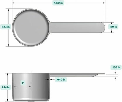 53 mL (1.8 Oz. | 3.58 Tablespoon) Long Handle Plastic Measuring Scoop for Coffee, Protein Powder, Pet Food, Spices, Grains, Dry Goods – Food-Grade BPA-Free (Pack of 25) - Image 2