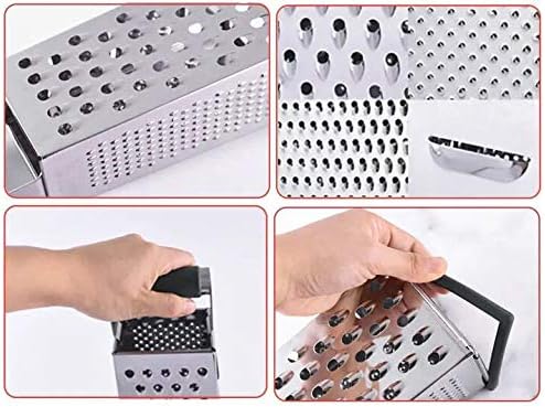 Vertical Stainless Steel Grating Four-sided Boxed Grater For Cucumbers, Carrots And Cheese, Grater, Melon, Planing, Potato, Planer, Non-slip Handle, Peeler - Image 8