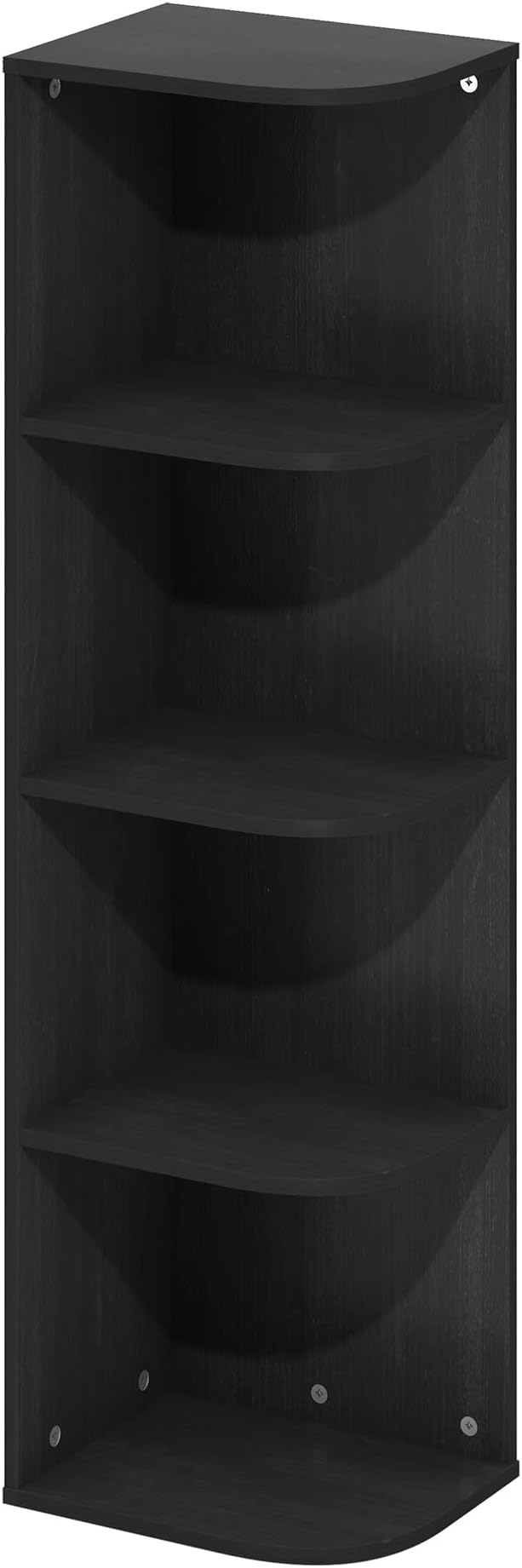 Furinno Pasir 4-Tier Corner Open Shelf Bookcase, Blackwood - Image 5