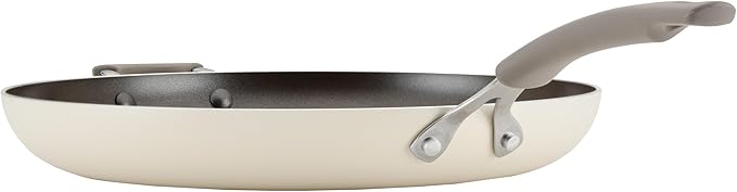 Rachael Ray Cook + Create Nonstick Frying Pan/Skillet with Helper Handle, 14 Inch - Almond - Image 9