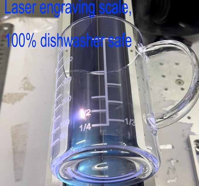Ackers Mirror Etching Scale Glass Measuring Cup-[Insulated handle | V-Shaped Spout]-Made of High Borosilicate Glass Measuring Cup for Kitchen or Restaurant, Easy to Read, 500 ML (16 Oz, 2 Cup) - Image 6