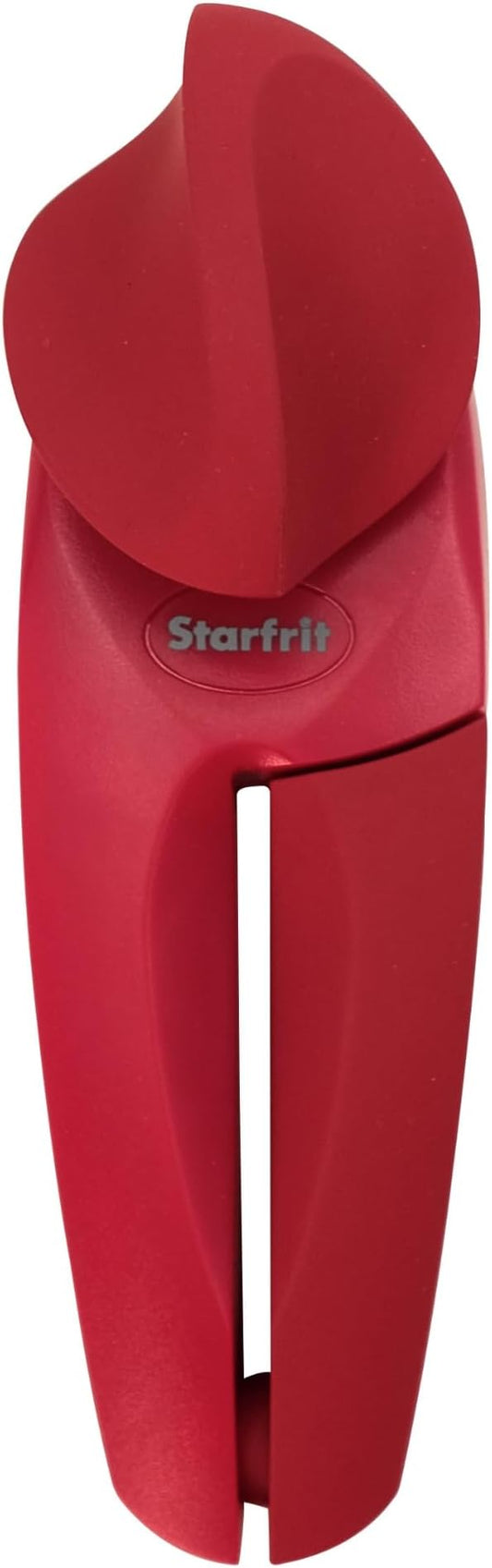 Starfrit MightiCan Can Opener - Safe - Holds Lid and Leaves No Sharp Edges on Lid - 3 Year Warranty - Comfort Grip - Heavy Duty Non-Slip Knob - Red by Starfrit