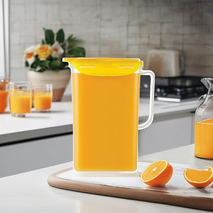 LocknLock Aqua Fridge Door Water Jug | Clear Pitcher | BPA Free Plastic Pitcher with Lid | 2 Quart Pitcher with Lid for Water, Juice, Tea & More Beverages, Yellow - Image 5