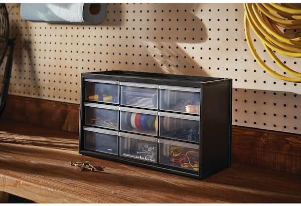 CRAFTSMAN Plastic Storage Organizer Bin System, 9 Compartment, Modular, Home Office (‎CMST40709) - Image 2