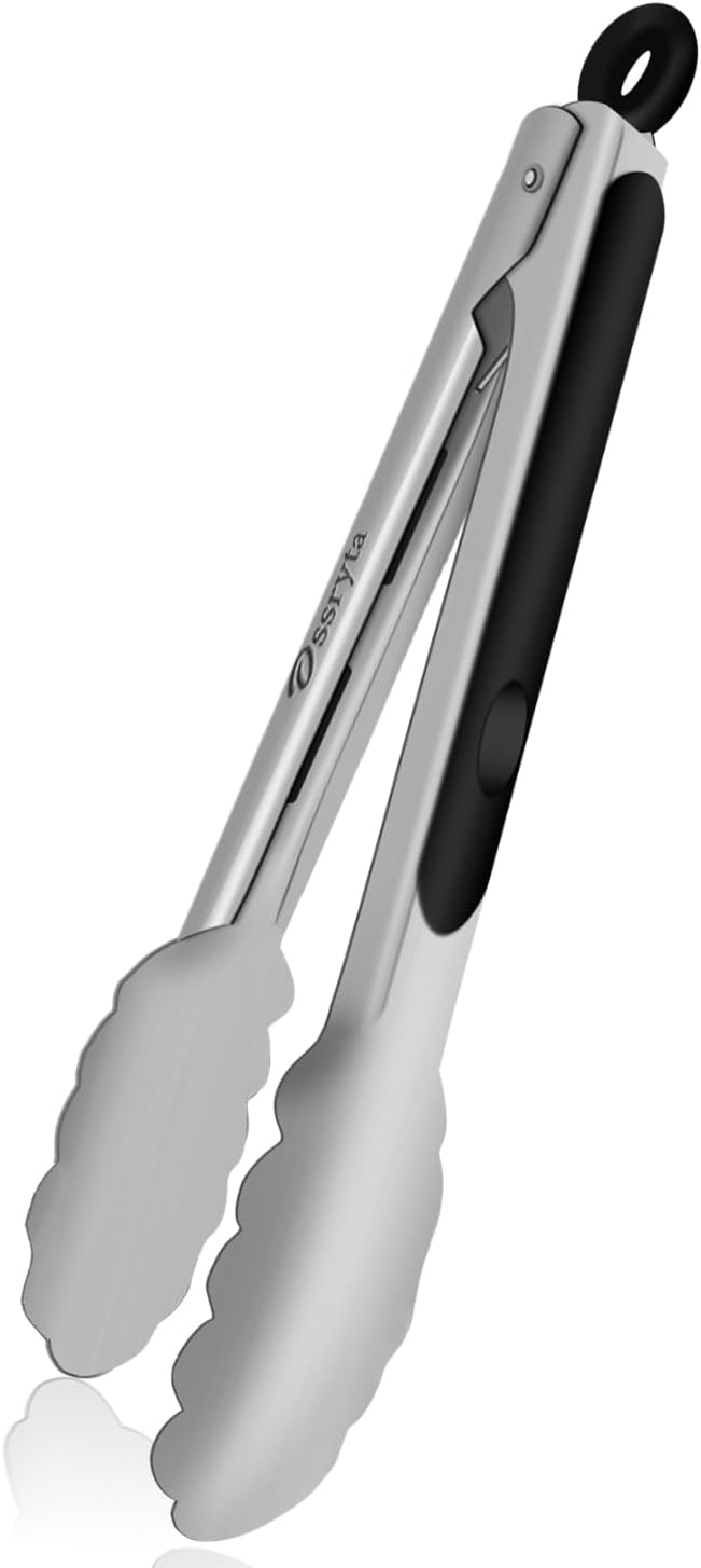 Stainless Steel Small Tong for Cooking - Mini 7 Inch Locking Tongs, Heat Resistant to 600°F, Food Grade Kitchen Metal Tong for Food, Salad, Pasta, Steaks, Vegetables - Dishwasher Safe by Unknown