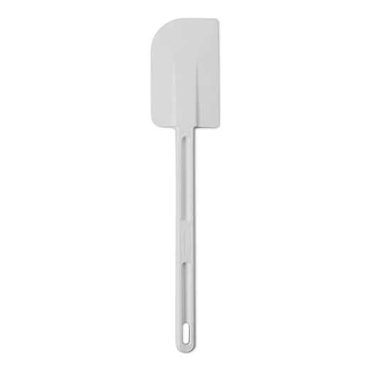 Rubbermaid Commercial Products Scraper Spatula/Food Scraper 13.5-Inch Dishwasher Safe White Heavy Duty Rubber Silicone Spatula for Resturant/Home Cooking/Baking by RubbermaidCommercialProducts