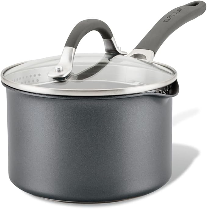 Circulon A1 Series w/ScratchDefense Nonstick Induction Straining 2qt SaucePan with Lid, Induction Cookware, 2-Quart Sauce Pan with Lid, Graphite - Image 11