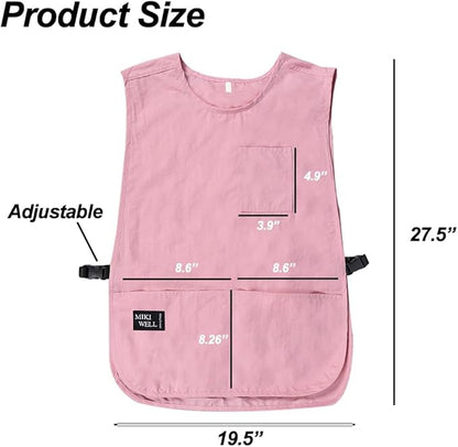 Waterproof Unisex Cobbler Apron with 4 Pockets Vest Style Ultralight Chef Waiter Work Overalls