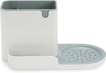 Amazon Basics Kitchen Sink Caddy Organizer for Sponge and Brush Storage, Large, White - Image 3