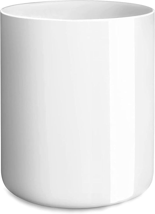 LATCHHOOK White utensil holder for Countertop, Glossy White Ceramic Utensil Holder for Kitchen Counter Easy to Clean, Modern Small Cooking Utensil Holder Spatula Crock for Décor, 4.5×6.4 IN by LATCHHOOK