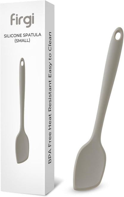 Platinum Silicone Spatula – BPA Free Silicone Spatula for Cooking – Heat Resistant Cooking Utensils for Non Stick Pans – One-Piece Spoonula for Baking, Mixing & More – Kitchen Scraper 9.3” Warm Gray
