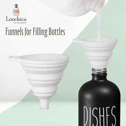 LOOCHICA Black Glass Kitchen Soap Dispenser, Detergent Dispenser or Dish Soap Dispenser for Kitchen Sink, Black Soap Dispenser, Modern Farmhouse Decor Dish Soap Pump for Kitchen Organization - Image 5