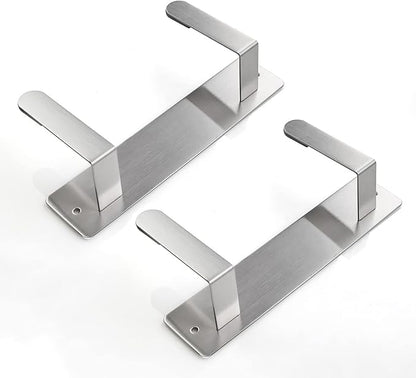 Stainless Steel Wall Mounted Pot Lid Holder Organizer Cutting Board Storage Rack Punch-free Multifunctional Kitchen Shelf 2 PCS