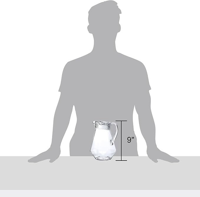 Amazing Abby - Sparkly - Plastic Pitcher (64 oz, 2 Quart), Clear Water Pitcher with Lid, Fridge Jug, BPA-Free, Shatter-Proof, Great for Iced Tea, Sangria, Lemonade, Juice, Milk, and More - Image 2