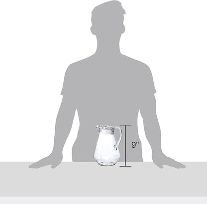 Amazing Abby - Sparkly - Plastic Pitcher (64 oz, 2 Quart), Clear Water Pitcher with Lid, Fridge Jug, BPA-Free, Shatter-Proof, Great for Iced Tea, Sangria, Lemonade, Juice, Milk, and More - Image 2