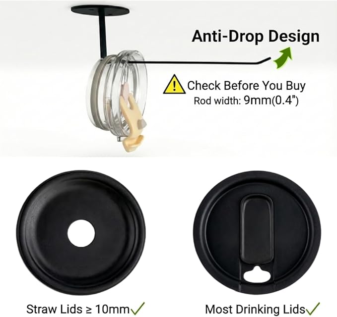 4 Pack Adhesive Cabinet Door Organizer, 2 Baskets + 2 Tumbler Lid Holders, Lid Organizer Inside Cabinet for Tupperware Pyrex Yeti Stanley, Pantry Door & Bathroom Wall Mounted Storage