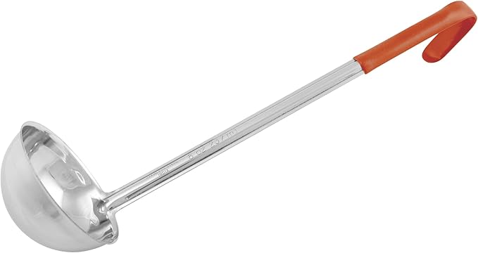 Winco Prime One Piece Stainless Steel Ladle, NSF Listed,Orange by Winco