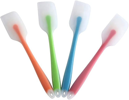 HiramWare Silicone Spatula Set of 4 - Heat Resistant Flexible Spatula 450F with Stainless Steel Core - Food Grade Premium Good Grip Kitchen Utensils - Seamless, Heavy Duty, BPA Free, Dishwasher Safe by HiramWare