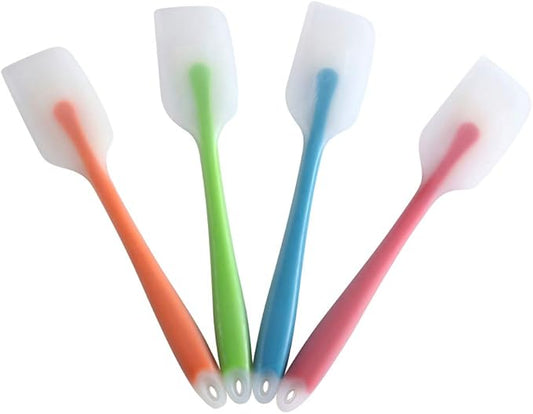 HiramWare Silicone Spatula Set of 4 - Heat Resistant Flexible Spatula 450F with Stainless Steel Core - Food Grade Premium Good Grip Kitchen Utensils - Seamless, Heavy Duty, BPA Free, Dishwasher Safe by HiramWare