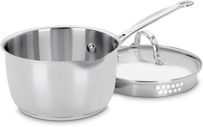 Cuisinart 719-18P Chef's Classic Stainless 2-Quart Saucepan with Cover,Silver by Cuisinart