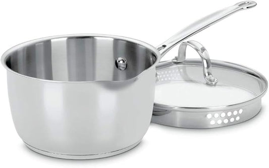 Cuisinart 719-18P Chef's Classic Stainless 2-Quart Saucepan with Cover,Silver by Cuisinart