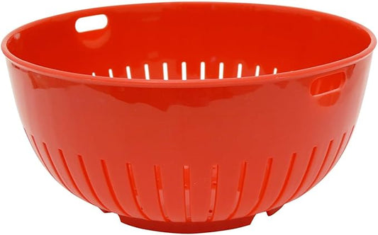 Hutzler Mini Food Colander Strainer, 6.25 Inch Diameter, BPA Free (Red)