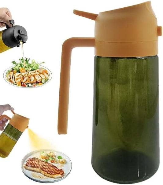 Kitchen Maiden 2 in 1 Oil Dispenser, New Kitchenmaiden 2 In 1 Oil Sprayer for Cooking，Olive Oil Dispenser Bottle Spray And Pour for Air Fryer, Salad, Frying, BBQ by HWHIEUAIK