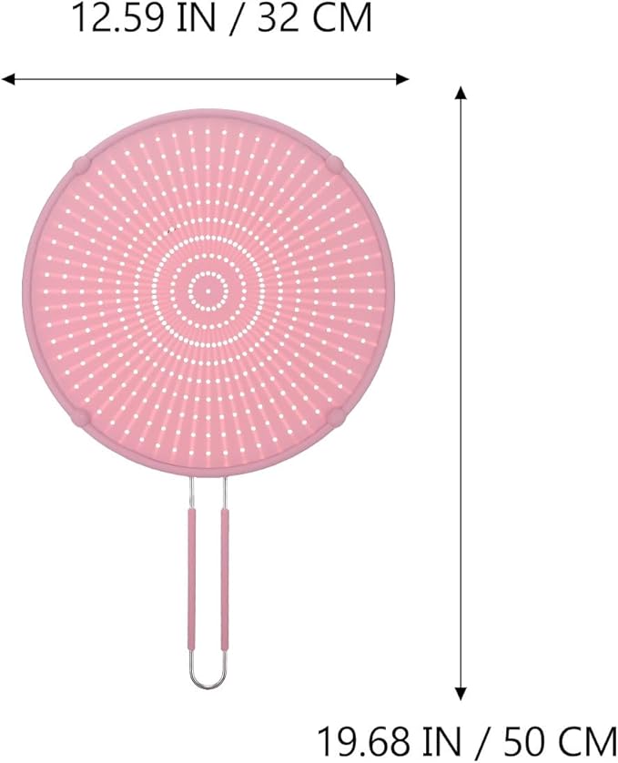 ABOOFAN 1pc Splatter Screen for 10-12'' Frying Pan, Assorted Color, Silicone Splatter Guard with Holes, Heat-Resistant Oil Splashing Cover for Frying, Cooking