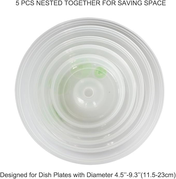 Microwave Covers for Food 5 PCS Microwave Splatter Lid Cover Dish Cover Plate Splatter Shield for Microwave Oven