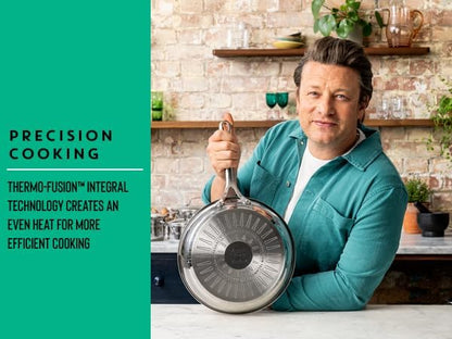 T-Fal x Jamie Oliver Stainless Steel Fry Pan 9.5-Inch, Induction Compatible, Oven Safe up to 500°F, Chef's Stainless Steel Skillet, Frying Pan, Silver - Image 6