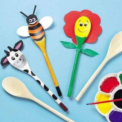 Kitchen Wooden Spoons Mixing Baking Serving Utensils Puppets 12 In - 12 Pack - Image 5