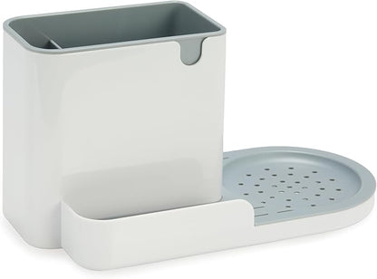 Amazon Basics Kitchen Sink Caddy Organizer for Sponge and Brush Storage, Large, White - Image 6