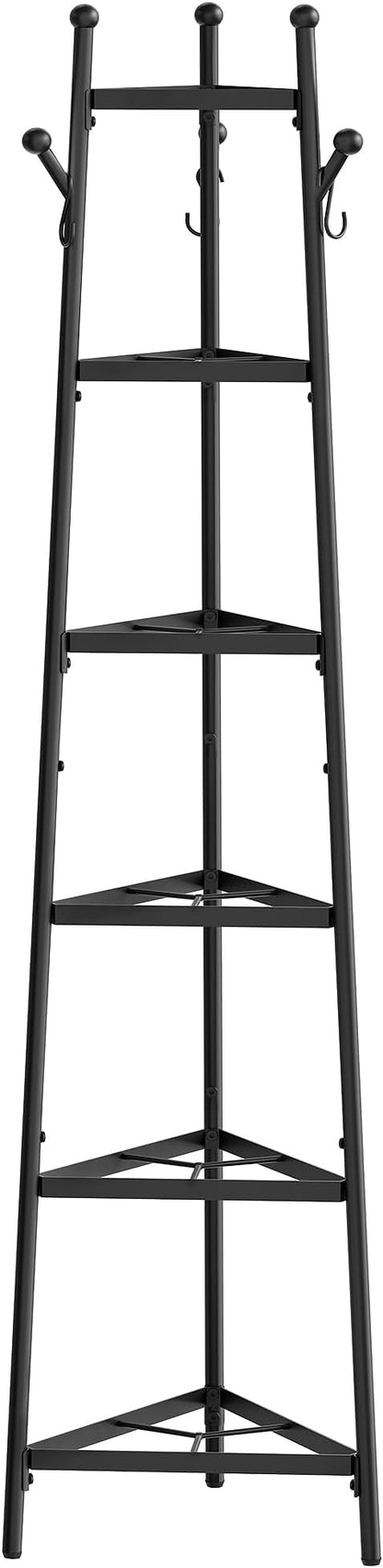 CHOEZON Pot Racks, 6-Tier Cookware Stand, Triangle Shelf Storage Tower for Kitchen, Pans Pots Storage Rack, Metal Wire Shelf Organizer, Corner Shelf, for Kitchen, Living Room, Black TPR15BB - Image 8