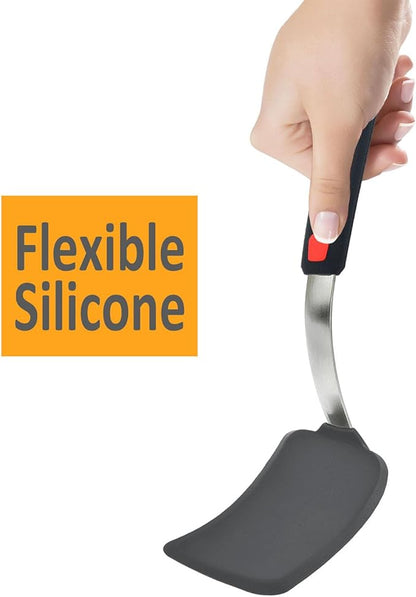 Mixed 5 Piece Silicone Spatula Set, 600F Heat-Resistant No-Melt Rubber Spatula Handle and Blade - Kitchen Cooking Utensils for Nonstick Cookware, Spatula Turner for Egg,Pancake,Burger- Dishwasher Safe - Image 5
