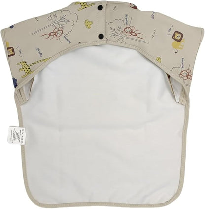Waterproof Baby Bibs,Infant Toddler Extra Cover Feeding Bib With Food Catcher,Easy Clean & Washable