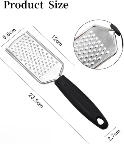 1Pack Stainless Steel Cheese Grater, Handheld Cheese Grater, Ergonomic Vegetable Zester, Ultra-Sharp Handheld Grater & Citrus Zester for Cheese, Fruits and Vegetables - Image 2