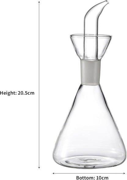 ELETON Conical Borosilicate Glass Olive Oil Dispenser – Non Drip Oil Bottle for Kitchen, Leak Proof Vinegar Cruet, Easy Clean, 16 oz - Image 7