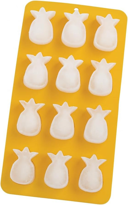 HIC Kitchen Silicone Pineapples Ice Cube Trays, Non-Stick, Set of 2, Each Tray Makes 12 Pineapples