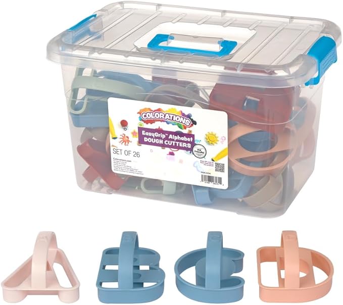 Colorations EasyGrip Alphabet Dough Cutters - Set of 26