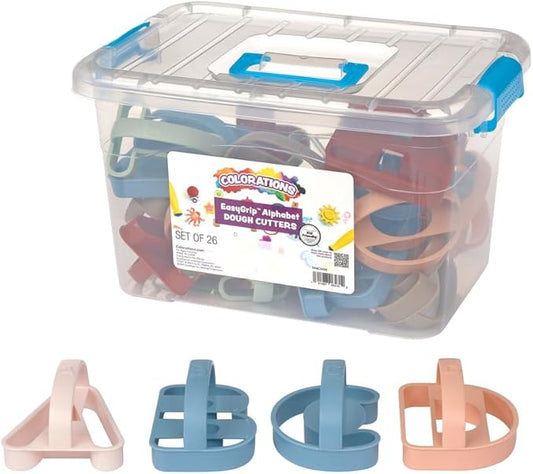 Colorations EasyGrip Alphabet Dough Cutters - Set of 26