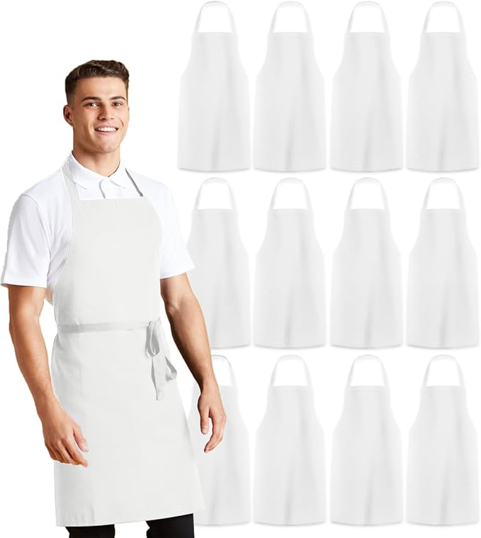 Avalon Kitchen Aprons for Men - 100% Polyester Chef Apron Women with Extra Long Ties - Cooking Aprons for Women & Mens Apron by Avalon+Kitchen