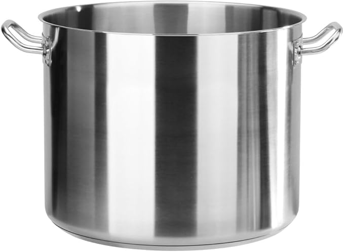 New Star Foodservice 32 Qt Stainless Steel Stock Pot with Cover, 18/8 Stainless Steel