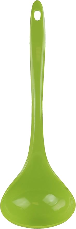 Reston Lloyd Melamine Soup Ladle Kitchen Utensil, Premium Quality Utensil with Heat Resistant Ergonomic Handle, Durable BPA-Free Plastic, 10.5 inch long, One Piece, Lime by RestonLloyd