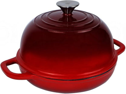 Dutch Oven for Bread Baking Bread Oven for Sourdough Bread Baking, Enameled Cast Iron Dutch Oven Pot with Lid 5 qt Cast Iron Bread Pan, Red - Image 4