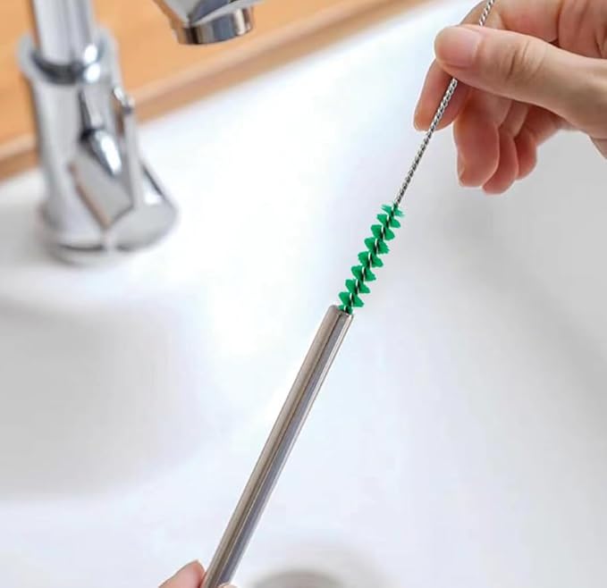 Libman Bottle & Dish Brush Kit | Cleaning Brushes for Kitchen Use | Straw Brush | Scrub Brushes for Dishes | Big Job Kitchen Brush | Palm Scrub Brush | 3 Different Brushes & Straw Cleaner Included - Image 8