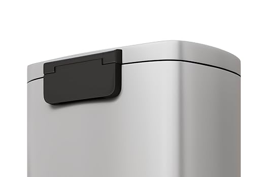 Garvee 13 gal / 50 L Metal Kitchen Trash Can with Lid, Large Rustproof Garbage Can for Kitchen, Step-on Trash Bin with Inner Bucket, Rear Handle, Soft Close Lid, White - Image 8