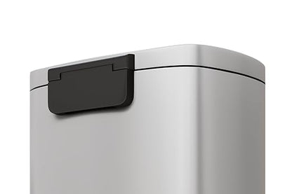 Garvee 13 gal / 50 L Metal Kitchen Trash Can with Lid, Large Rustproof Garbage Can for Kitchen, Step-on Trash Bin with Inner Bucket, Rear Handle, Soft Close Lid, White - Image 8