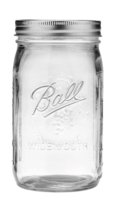 Ball Quart (32oz) Jar with Silver Lid, Wide Mouth, 1 Jar - Image 2